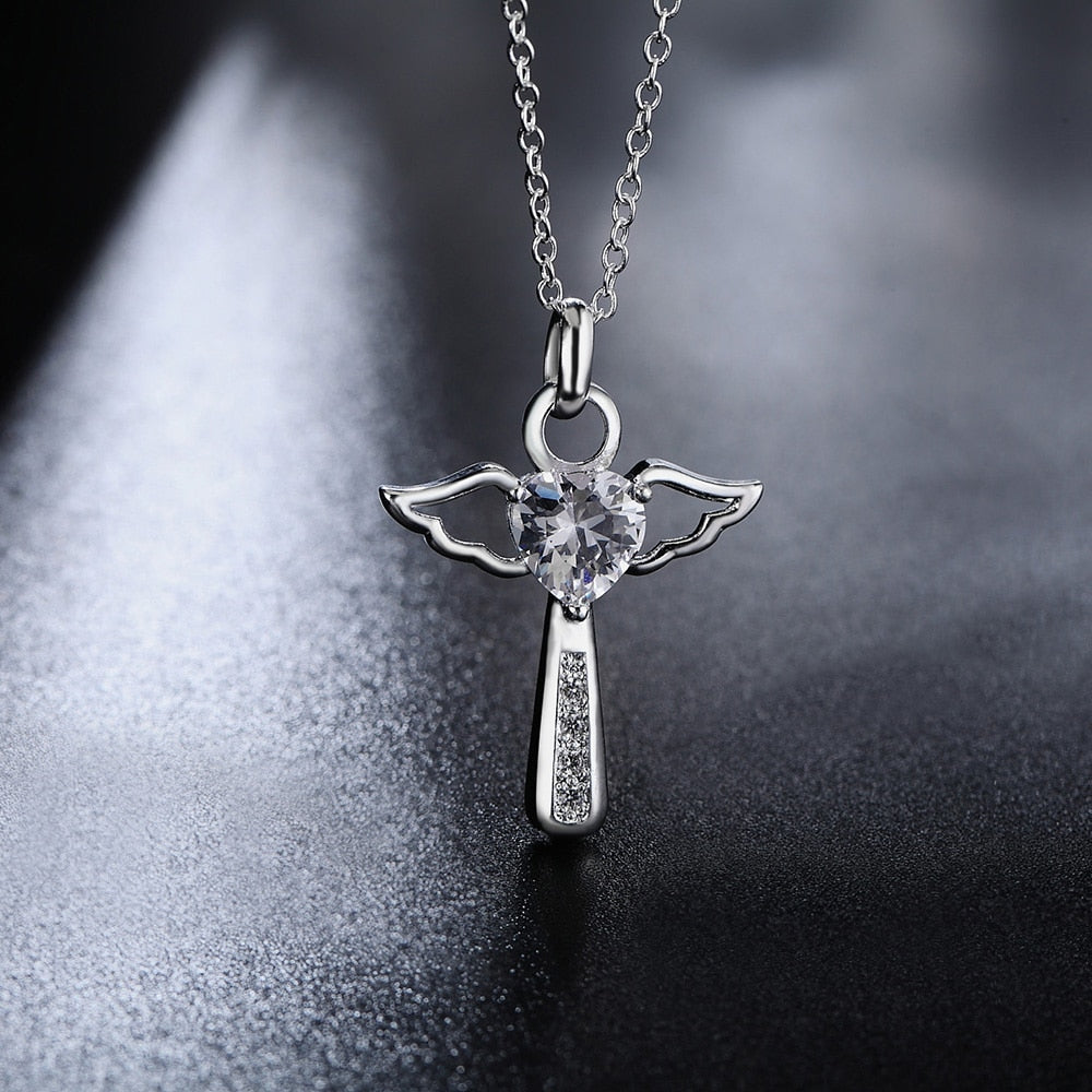 Women's Cross Crystal Zircon Stone Necklace