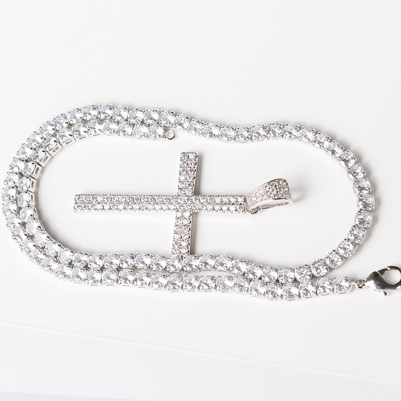 Hip Hop Zircon Cross Necklace