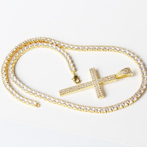 Hip Hop Zircon Cross Necklace