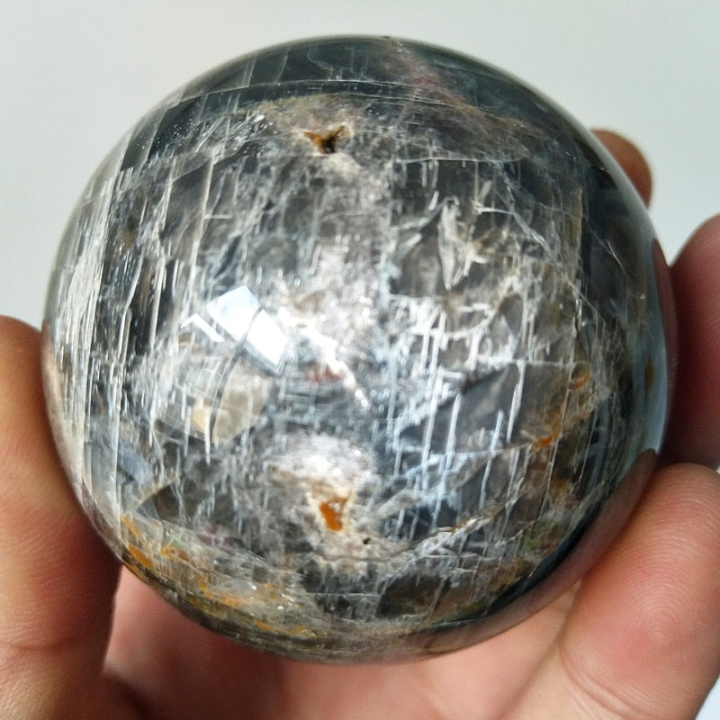 Natural Black Moonstone Crystal Sphere
