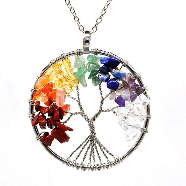 Women's Tree of Life Crystal Necklace