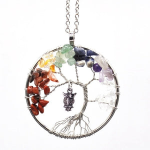 Women's Tree of Life Crystal Necklace