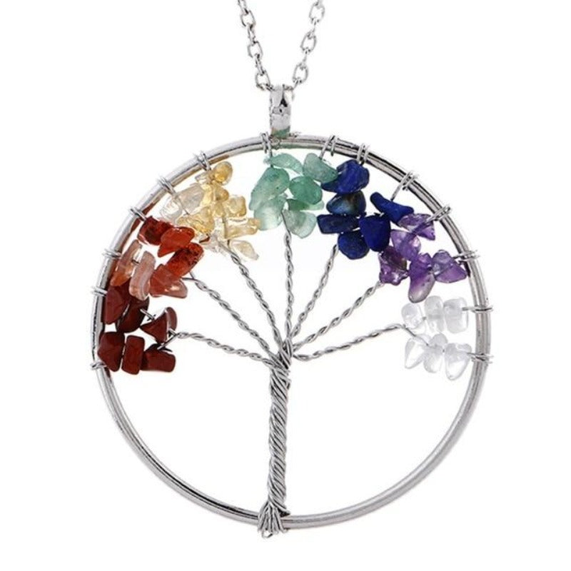 Women's Tree of Life Crystal Necklace