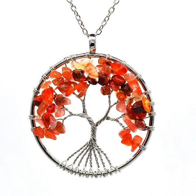 Women's Tree of Life Crystal Necklace