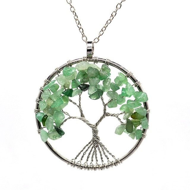 Women's Tree of Life Crystal Necklace