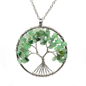 Women's Tree of Life Crystal Necklace