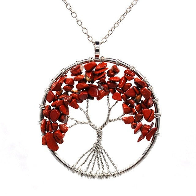 Women's Tree of Life Crystal Necklace