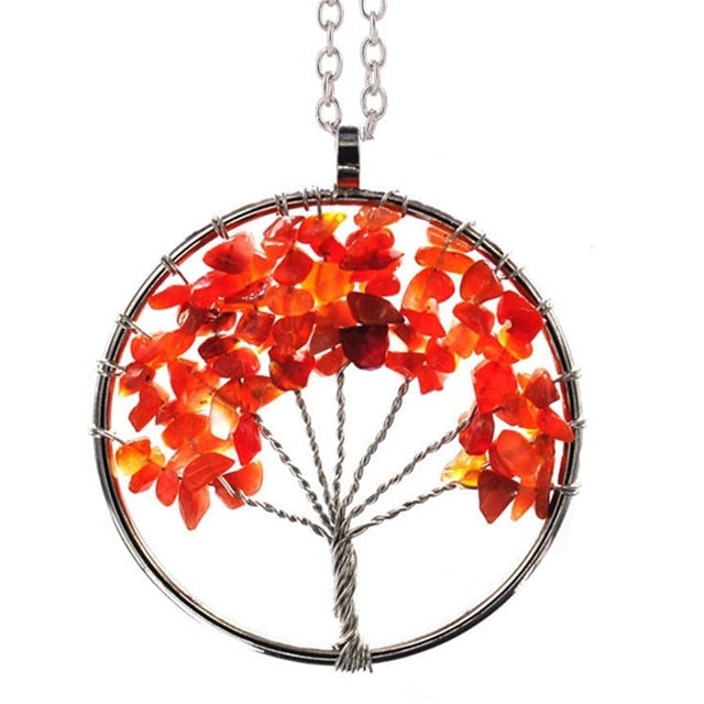 Women's Tree of Life Crystal Necklace