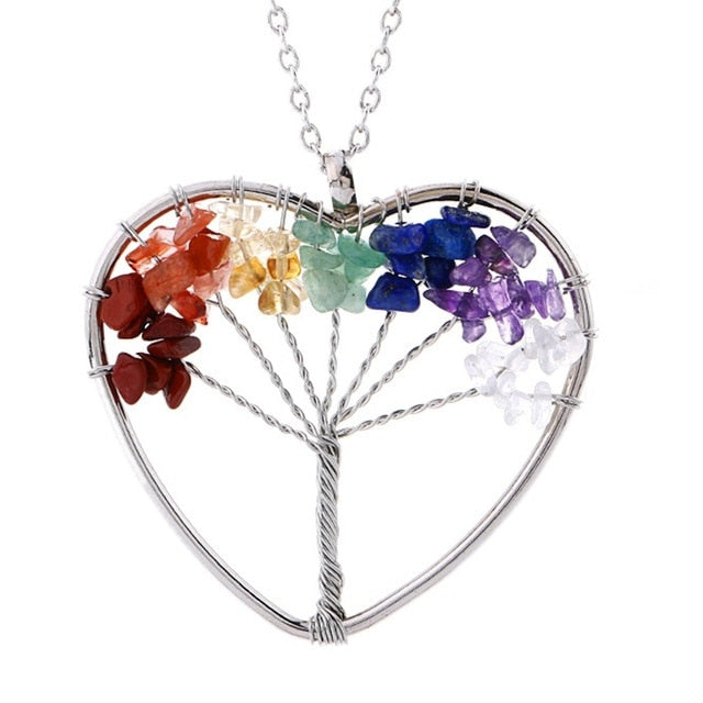 Women's Tree of Life Crystal Necklace