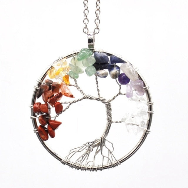 Women's Tree of Life Crystal Necklace