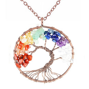 Women's Tree of Life Crystal Necklace