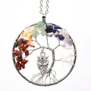 Women's Tree of Life Crystal Necklace