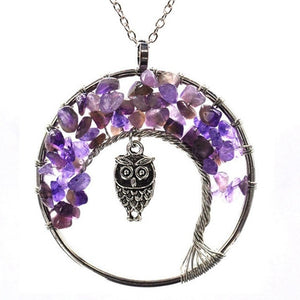 Women's Tree of Life Crystal Necklace