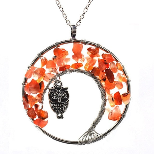 Women's Tree of Life Crystal Necklace