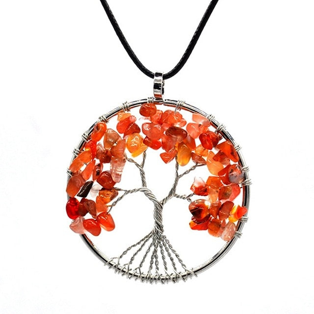 Women's Tree of Life Crystal Necklace