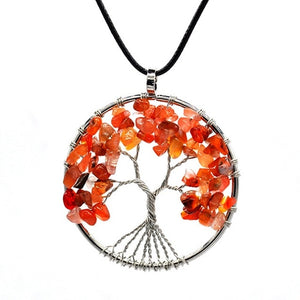 Women's Tree of Life Crystal Necklace