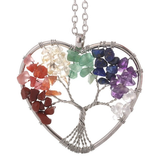 Women's Tree of Life Crystal Necklace