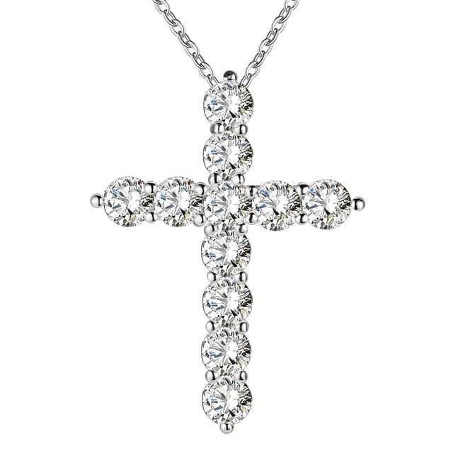 Women's Cross Crystal Zircon Stone Necklace