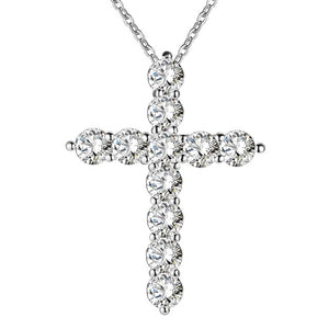 Women's Cross Crystal Zircon Stone Necklace