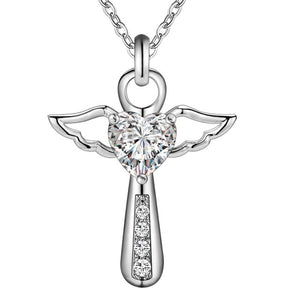 Women's Cross Crystal Zircon Stone Necklace