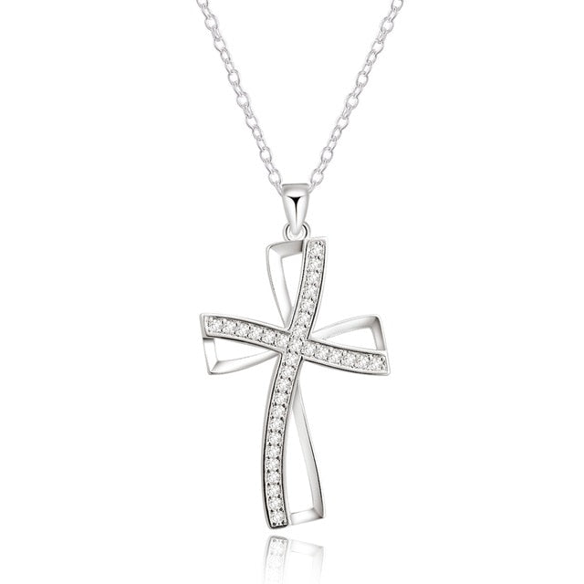 Women's Cross Crystal Zircon Stone Necklace