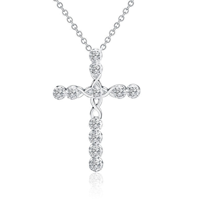 Women's Cross Crystal Zircon Stone Necklace