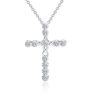 Women's Cross Crystal Zircon Stone Necklace