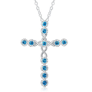 Women's Cross Crystal Zircon Stone Necklace