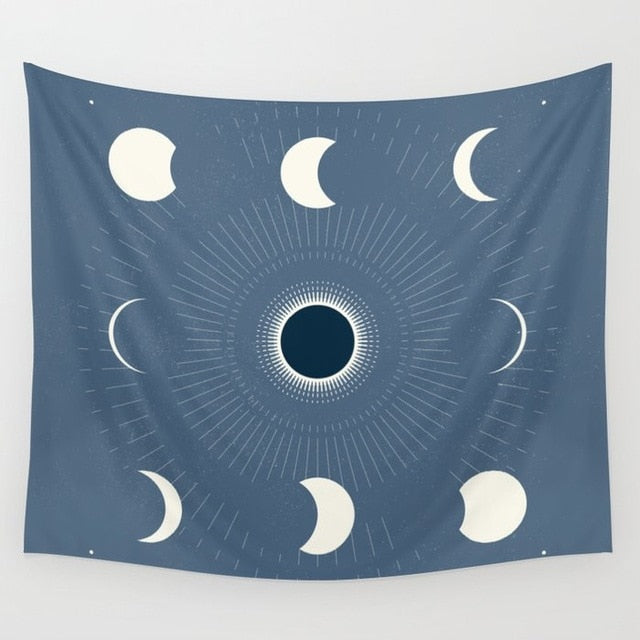Psychedelic Tapestry Moon Changing Wall Hanging