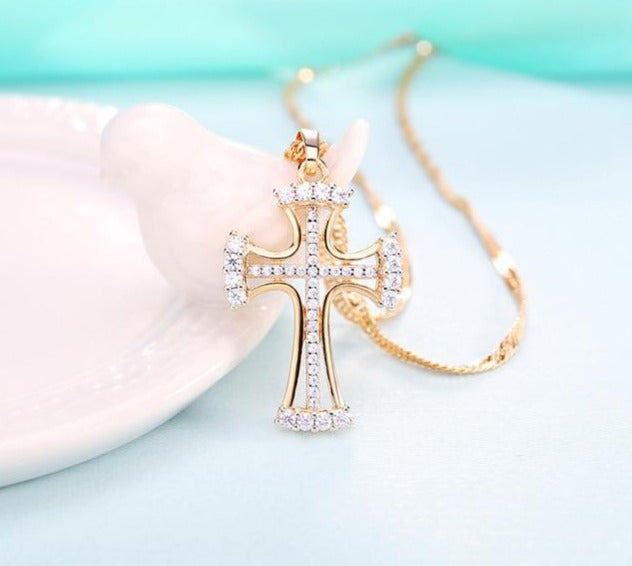 Gold Color Cross Pendant