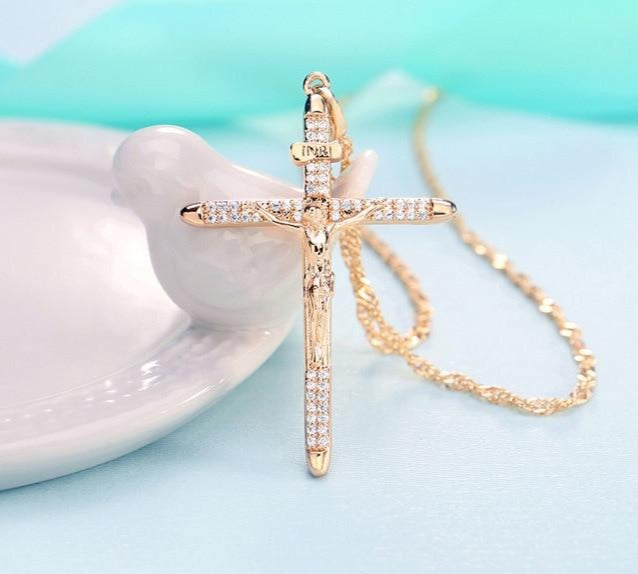 Gold Color Cross Pendant