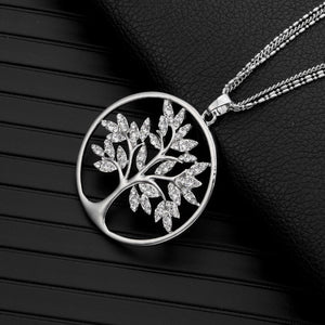 Women's Crystal Leaf Necklace