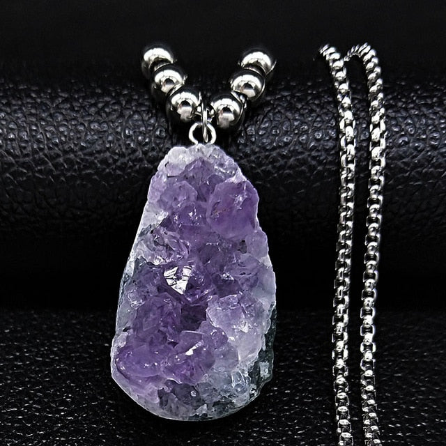 Women's Natural Crystal Necklace