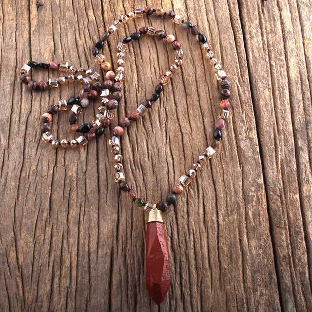 Natural Stone Point Necklace