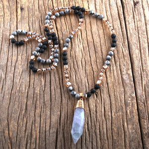 Natural Stone Point Necklace