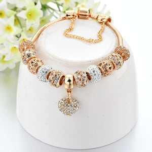 Women's Fashion Gold Heart Bracelet