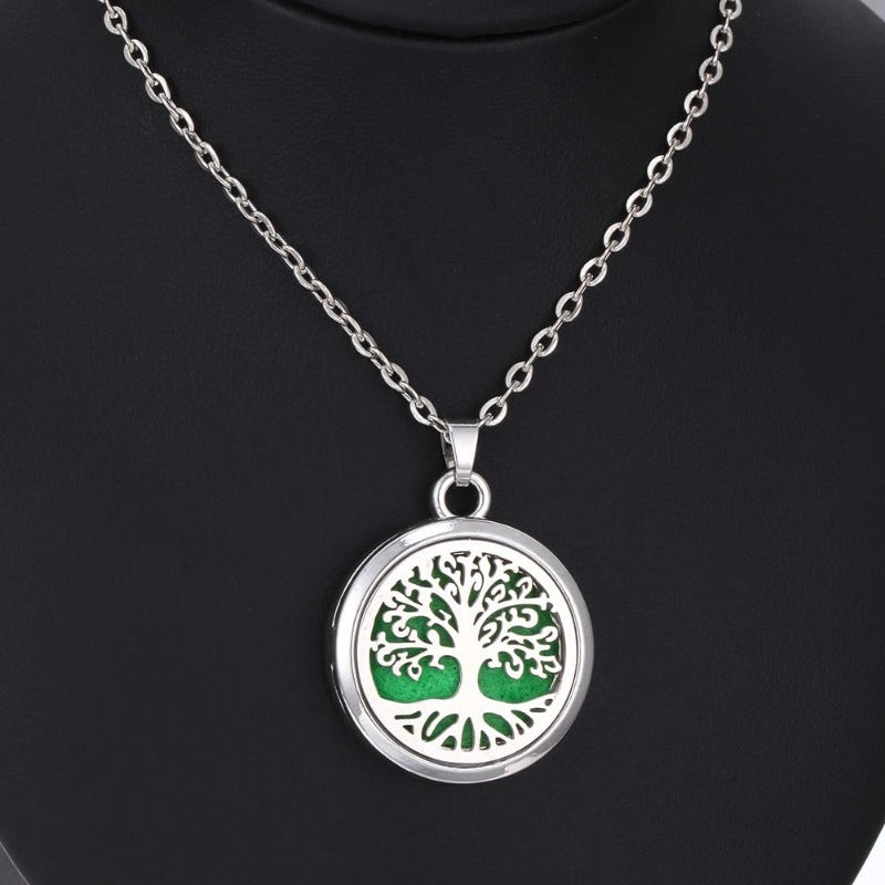Aromatherapy Tree of Life Locket Necklace