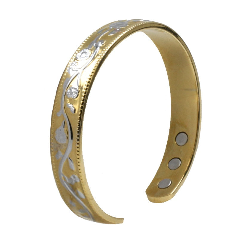 Classic Wealthy Flower Magnetic Therapy Bracelet