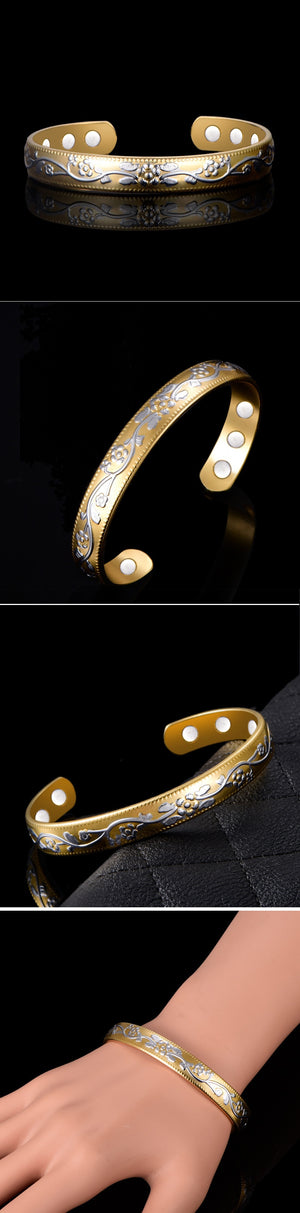 Classic Wealthy Flower Magnetic Therapy Bracelet