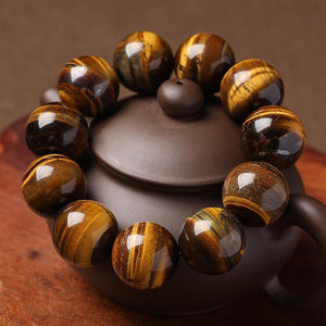 Tiger's Eye Round Stone Bracelet